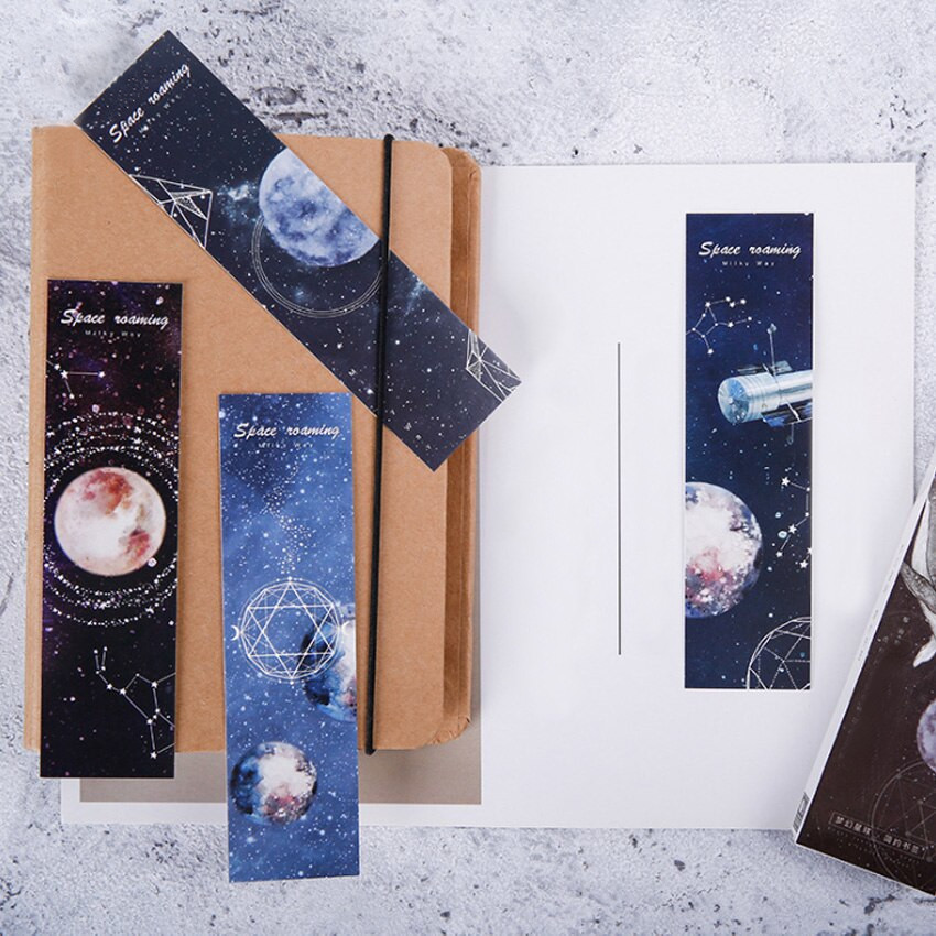 30pcs Bookmark Paper Roaming Space Collection Image 2