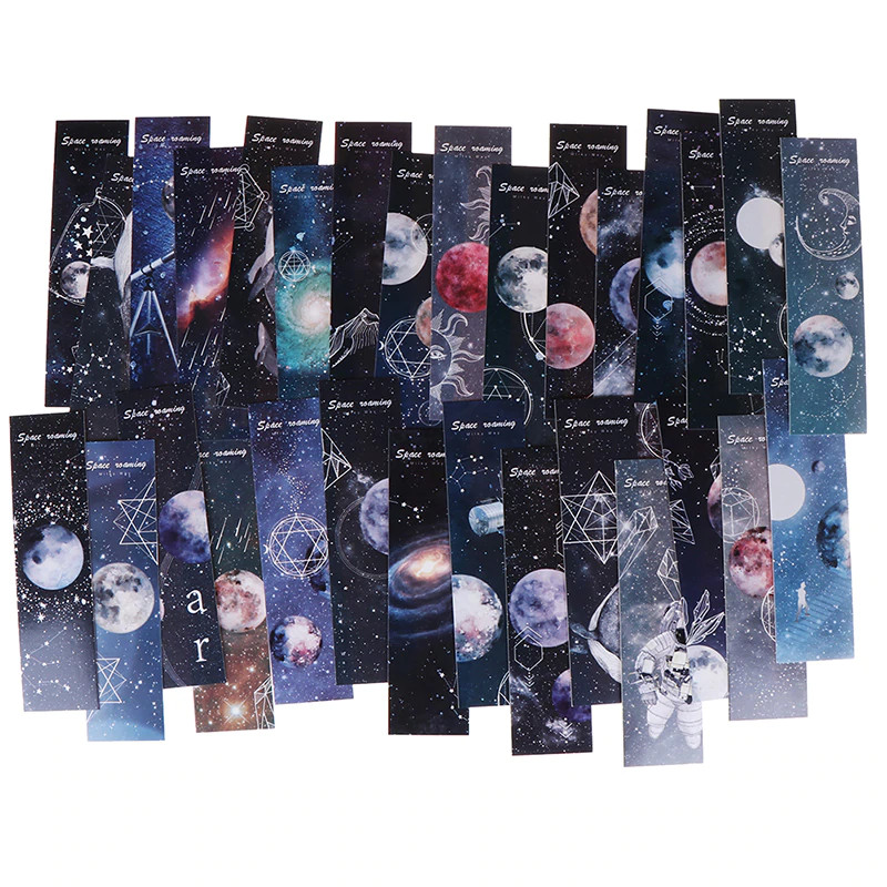 30pcs Bookmark Paper Roaming Space Collection Image 5